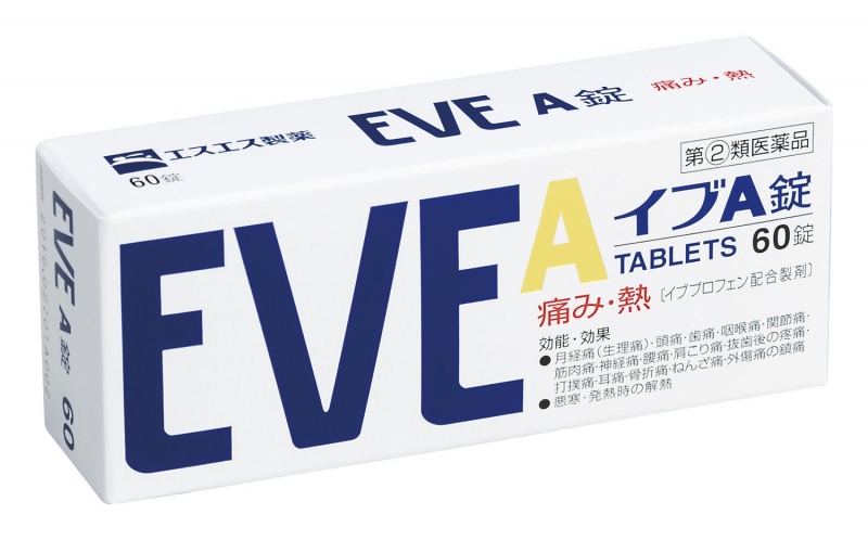 이브A EVE A 60정 에스에스 제약 진통제 해열제 두통/생리통약