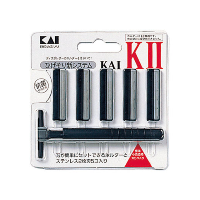 KAI 카이지루시 KAI-K II 면도기 + 교체날 5개
